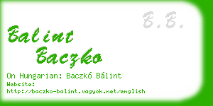 balint baczko business card
